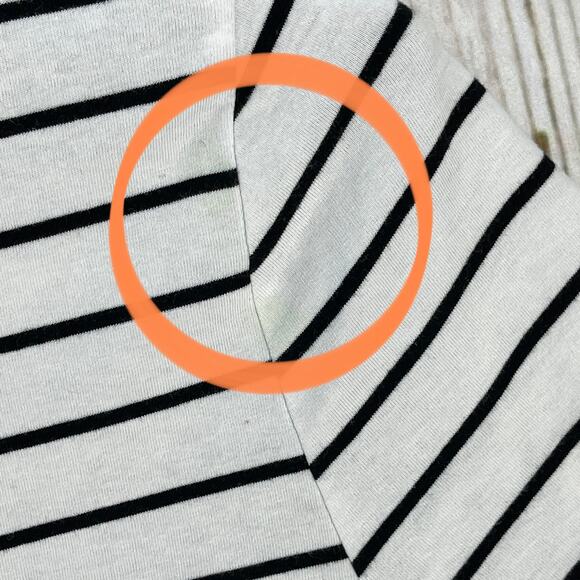 Mighty Fine Top Women Plus 3X Black White Striped Just One More Episode STAINS - Picture 3 of 6